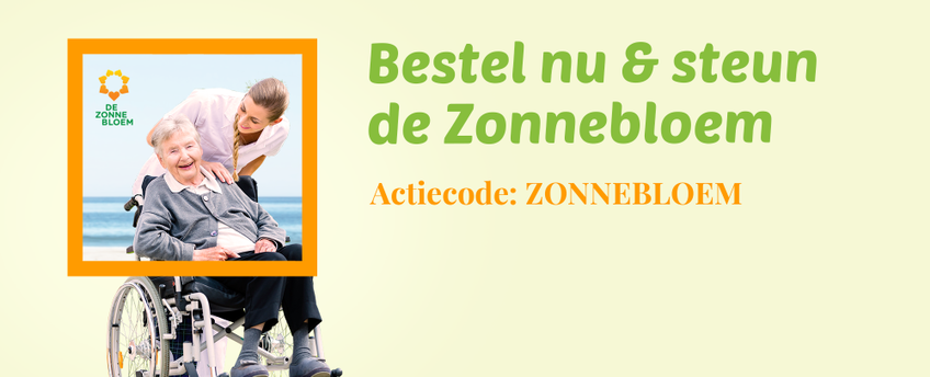Bestel nu en steun de Zonnebloem